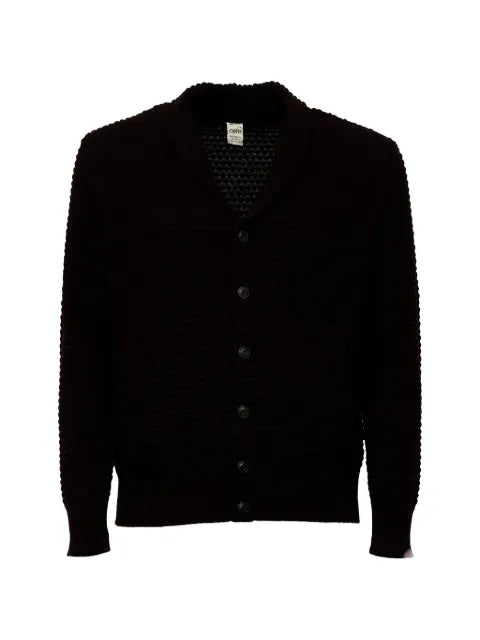 Grp shawl-collar cardigan