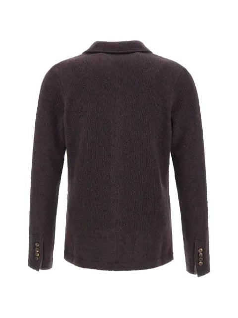 Eleventy knit patch-pocket blazer