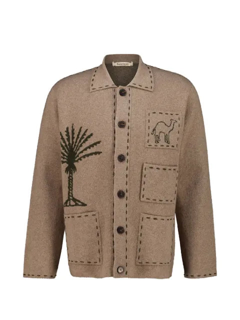 Baziszt Seeker intarsia-knit cashmere cardigan