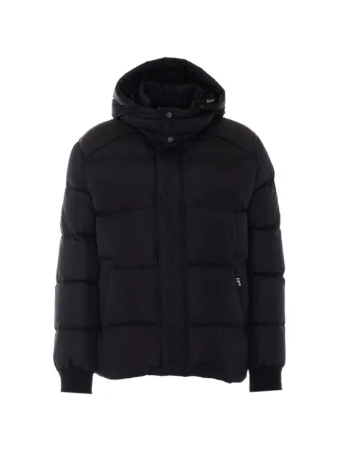 Add quilted hooded jacket