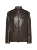 Seventy leather zip-up jacket
