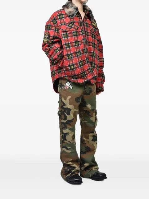 PROTOCOL INDEX plaid-check shirt jacket