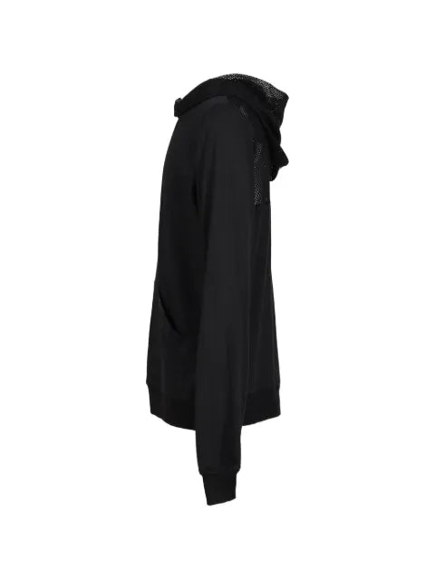 P.L.N. mesh-panelled hoodie