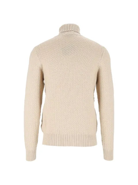 Circolo 1901 basket-weave turtleneck sweater