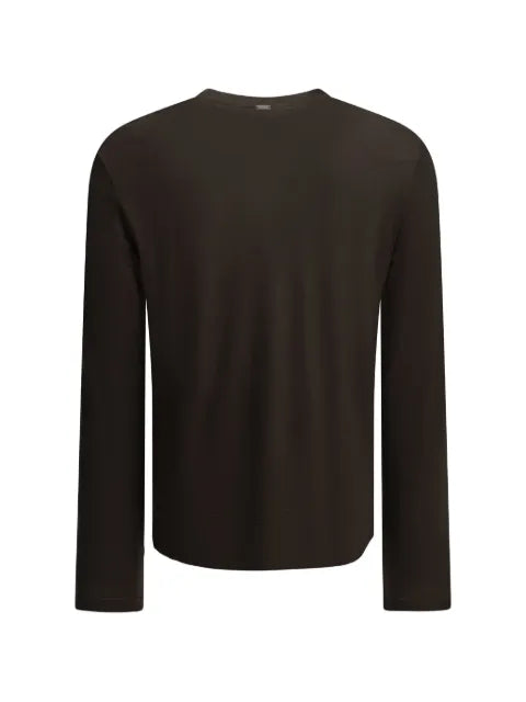 Herno logo-embroidered crew-neck sweater