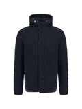 Herno cable-knit corncob-stitch cardigan