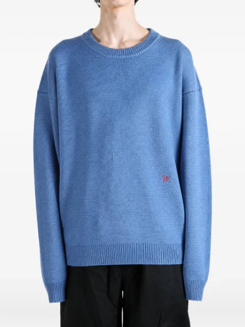 Willy Chavarria logo-embroidered crew-neck sweater