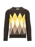 Ballantyne argyle-intarsia cashmere sweater
