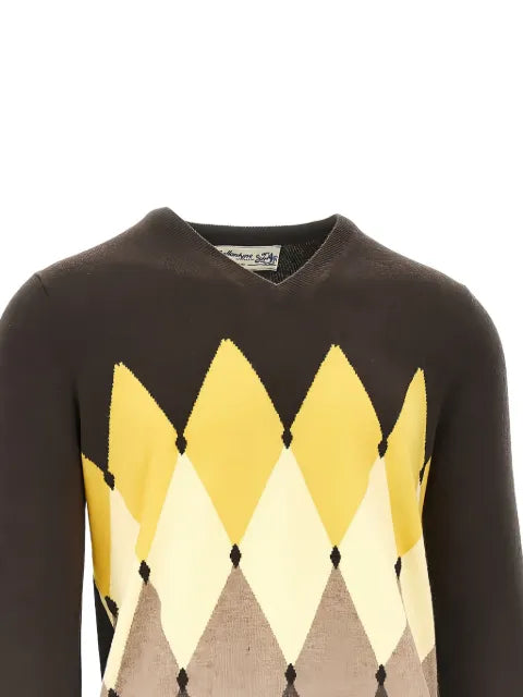 Ballantyne argyle-intarsia cashmere sweater