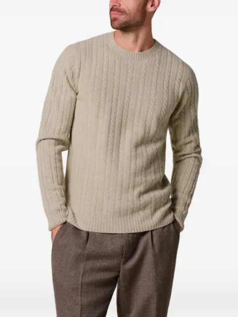 Profuomo cable-knit sweater