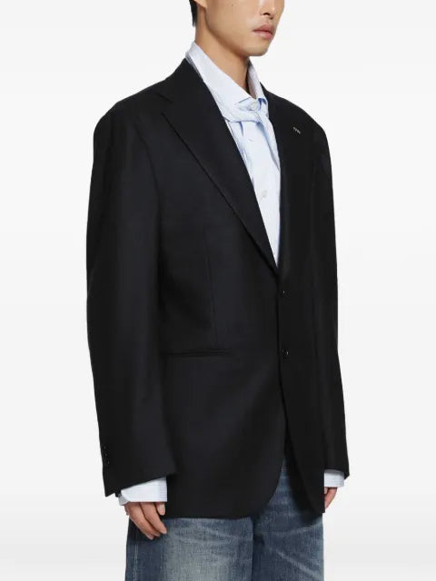 SALON C. LUNDMAN heavy-flannel single-breasted jacket