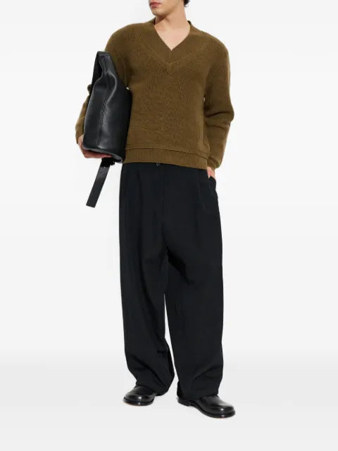 ENTIRE STUDIOS V-neck elbow-patch sweater