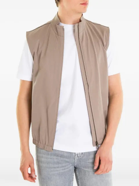Valenza high-neck zip-up gilet