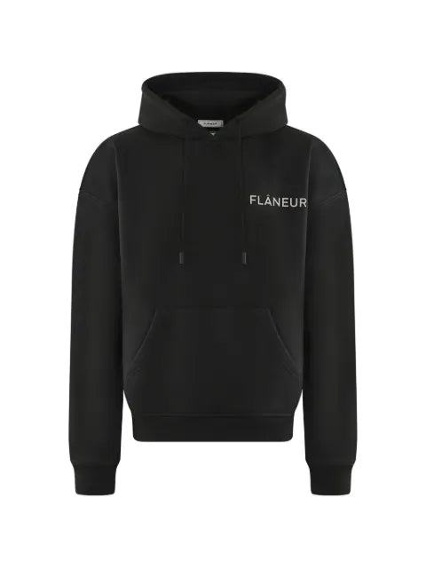 FLÂNEUR logo-print washed hoodie