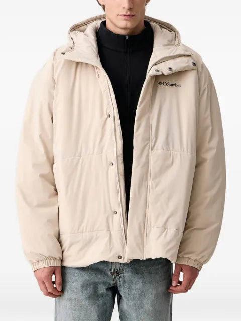 Columbia logo-print hooded jacket