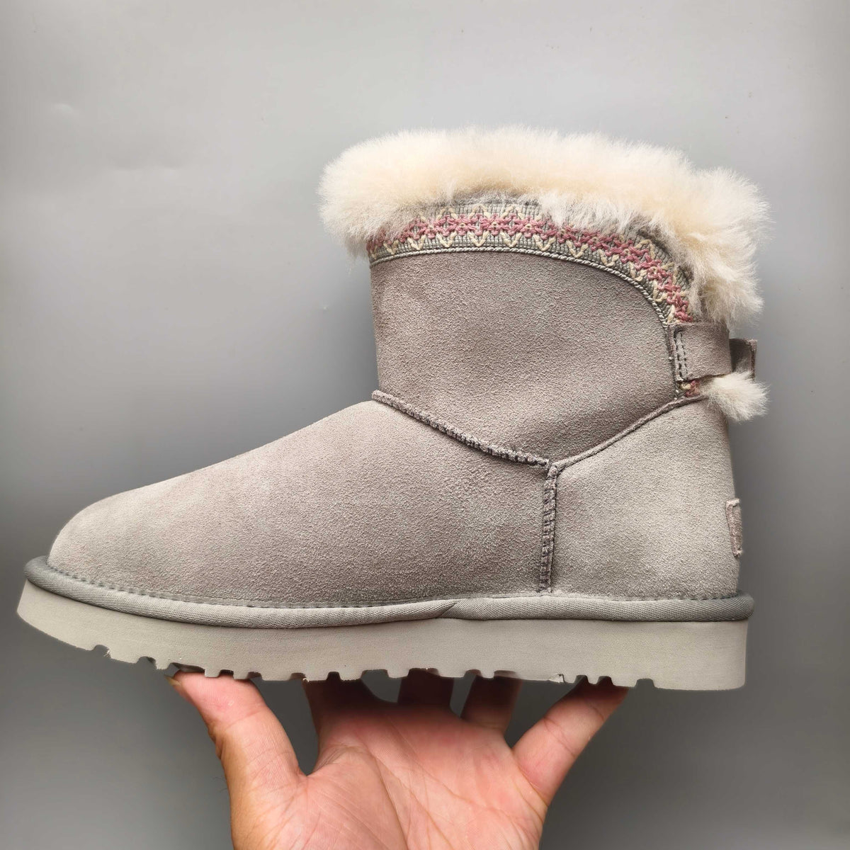 Grey Ethnic Style Back-Strap Casual Shoes — New Arrival | In Stock
