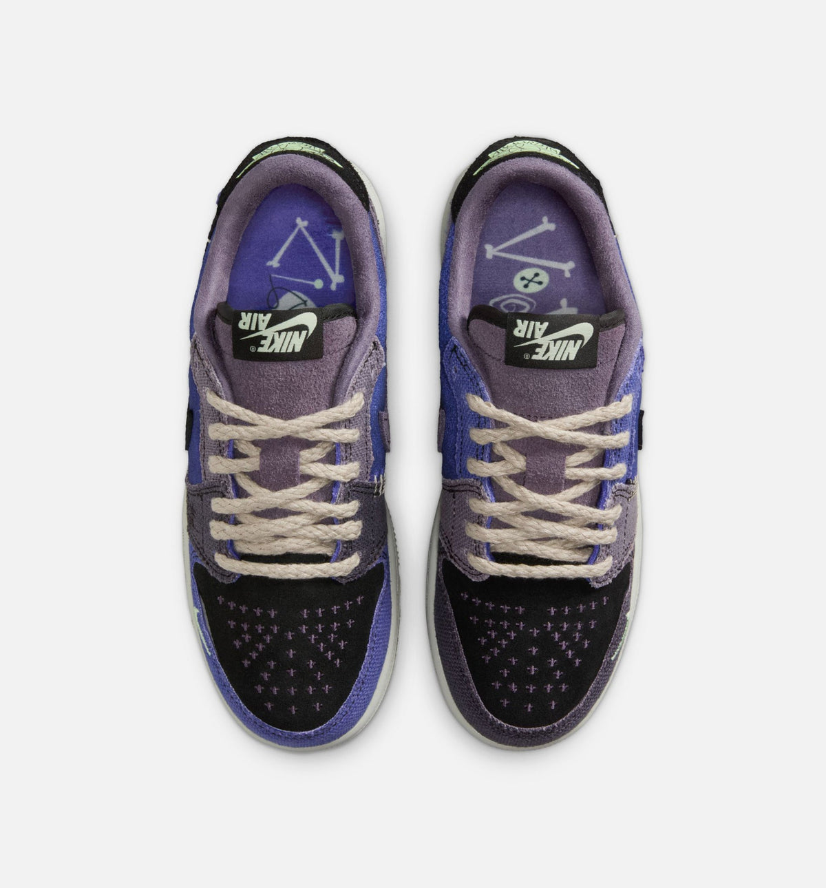 Air Jordan 1 Low OG Regency Purple Grade School Lifestyle Shoes - Regency Purple / Vapor Green / Dark Raisin