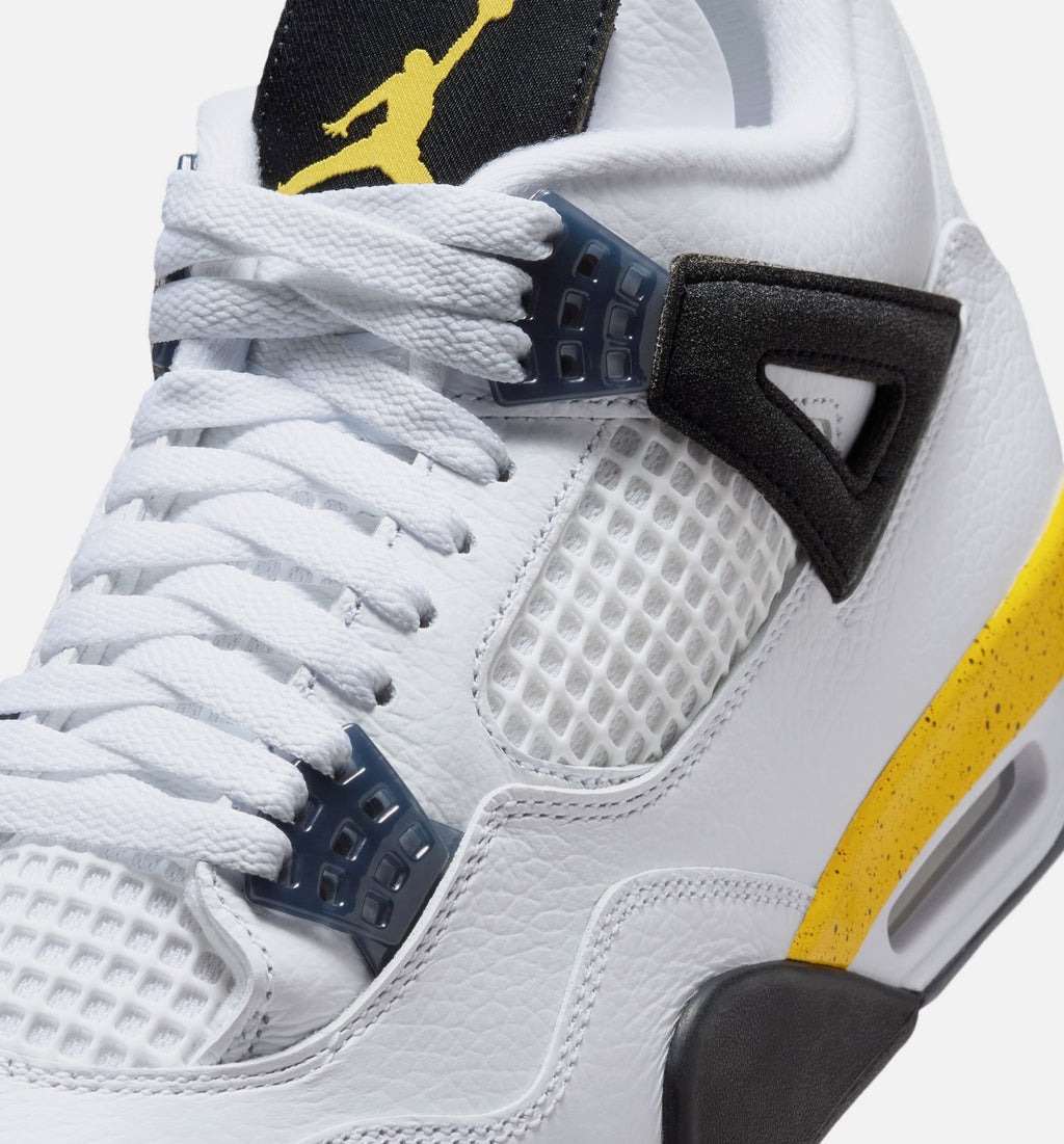 Air Jordan 4 Retro Rare Air Tour Yellow Men's Shoes - White/Yellow/Grey