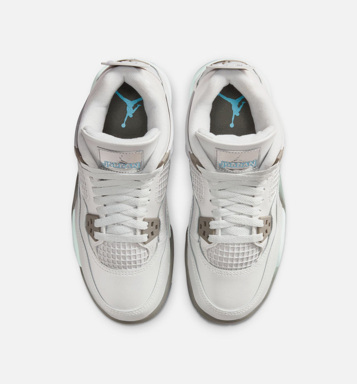 Air Jordan 4 Retro Blue Chill Grade School Shoes - Photon Dust/Blue Chill/Flat Pewter/White/Blue Tint