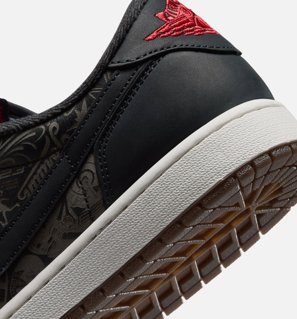 Air Jordan 1 Retro Low OG Laser Black And Varsity Red Men's Lifestyle Shoes - Black/Varsity Red/Summit White