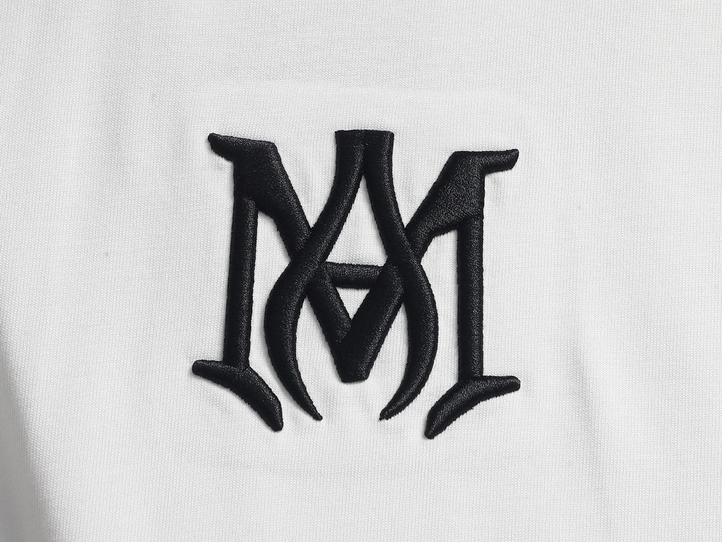 AMIRI MA Logo Gradient Starburst Print Crew Neck Short‑Sleeve T‑Shirt