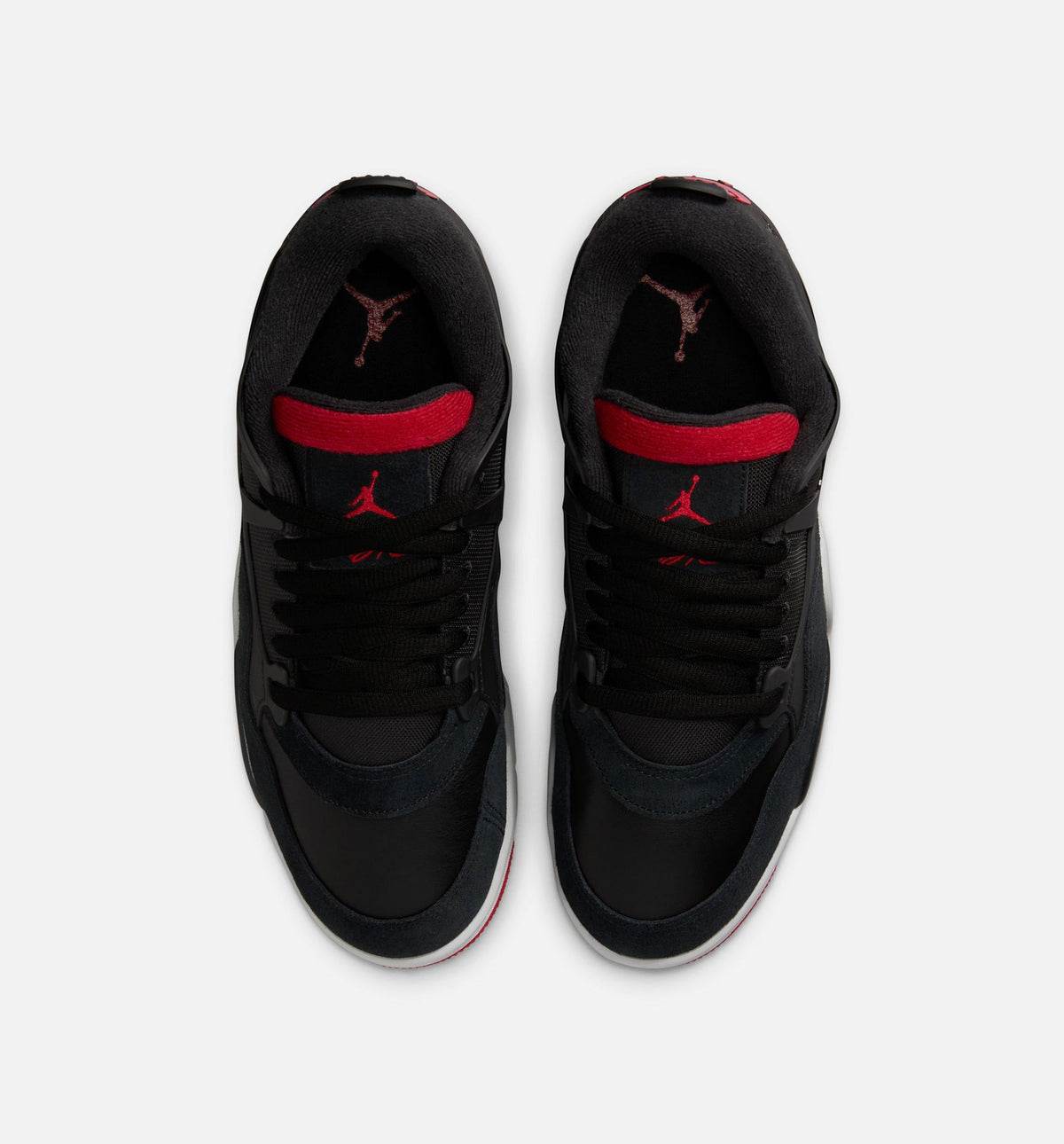 Air Jordan 4 RM Men's Sneakers - Black Wolf Grey White Varsity Red