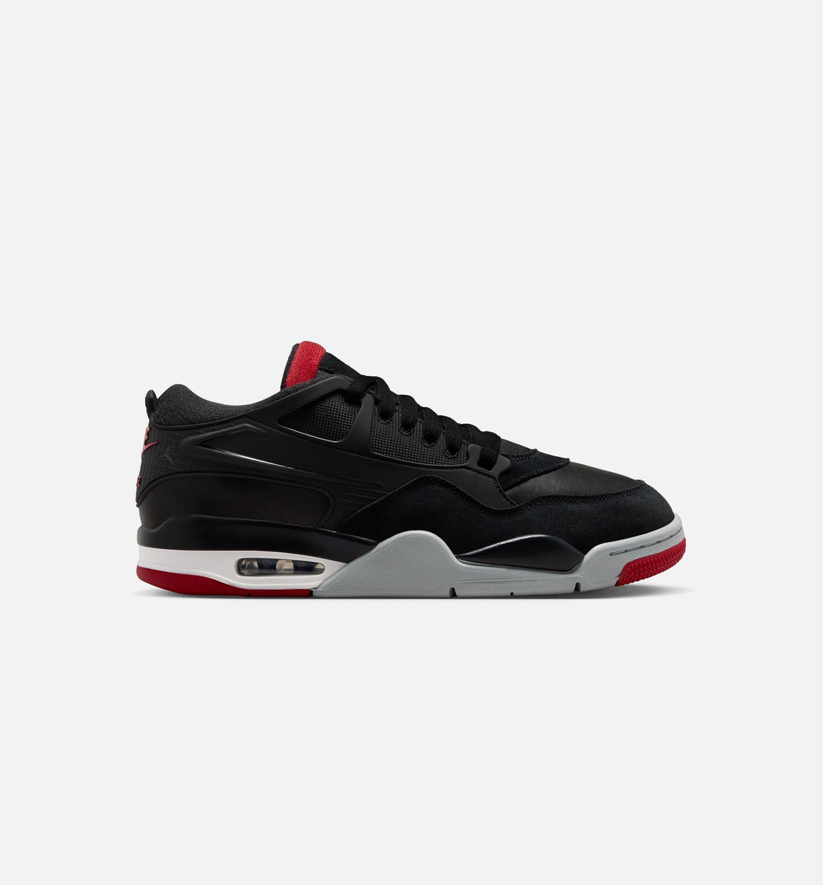 Air Jordan 4 RM Men's Sneakers - Black Wolf Grey White Varsity Red