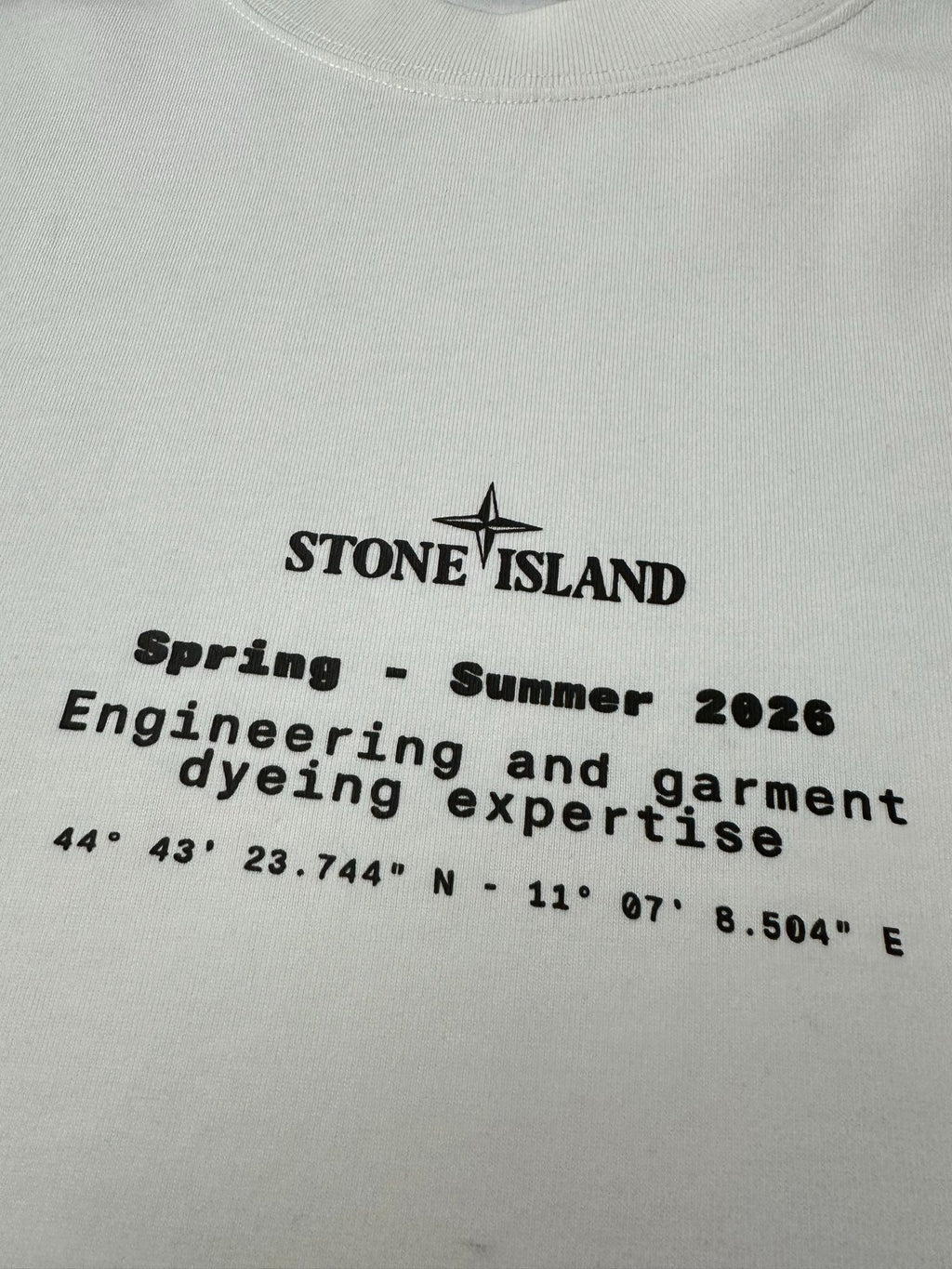 Stone Island Spring Summer 2026 Archive Text Print Long Sleeve Tee - 2 Colors