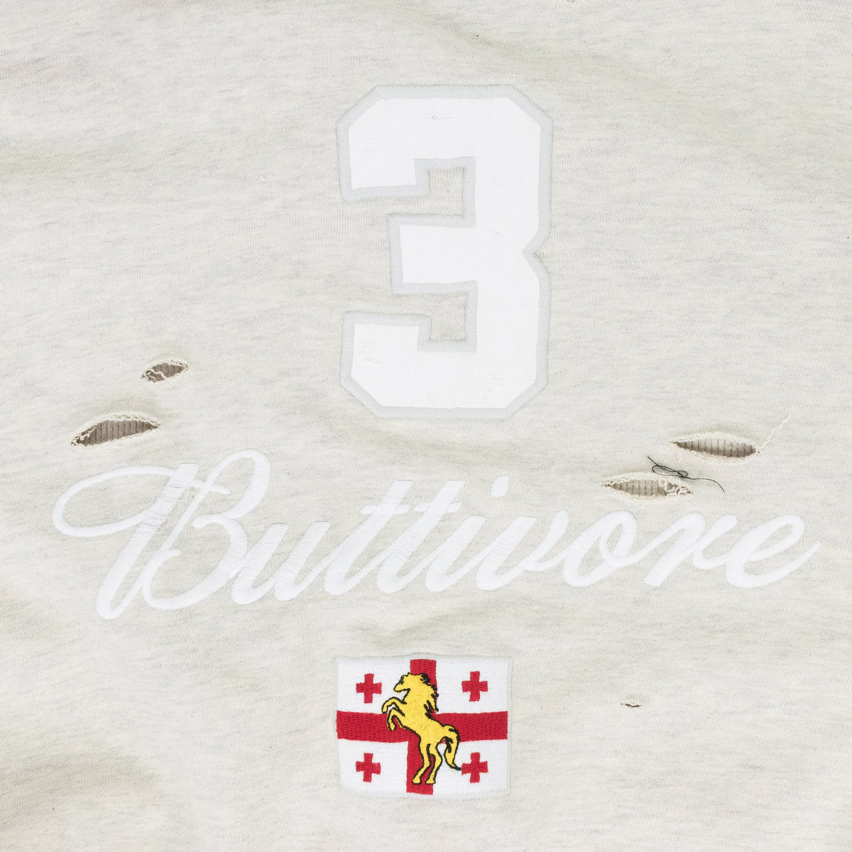 Oatmeal Melange 'Buttivore' Fur Lined Zip Hoodie