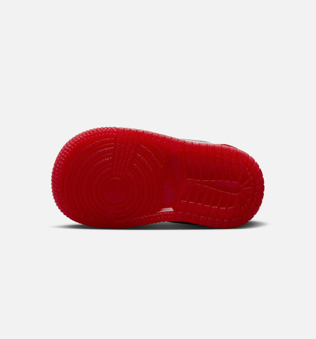 Air Jordan 1 Retro High OG Infant Toddler Lifestyle Shoe - Varsity Red/Metallic Silver