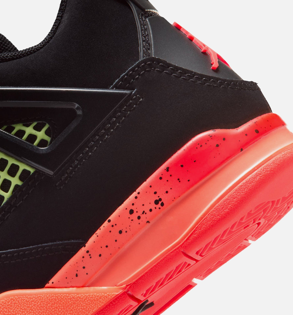 Air Jordan 4 Retro “Black Infrared 23” Preschool Lifestyle Shoes (PS)