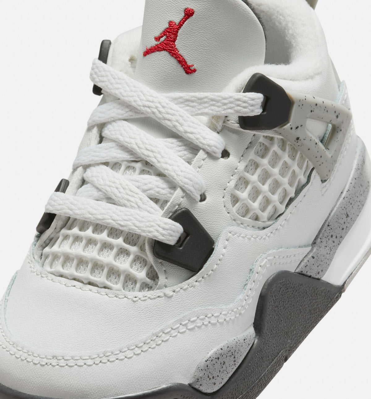 Air Jordan 4 Retro White Cement | Infant/Toddler Lifestyle Shoe | White/Fire Red/Light Graphite/Black