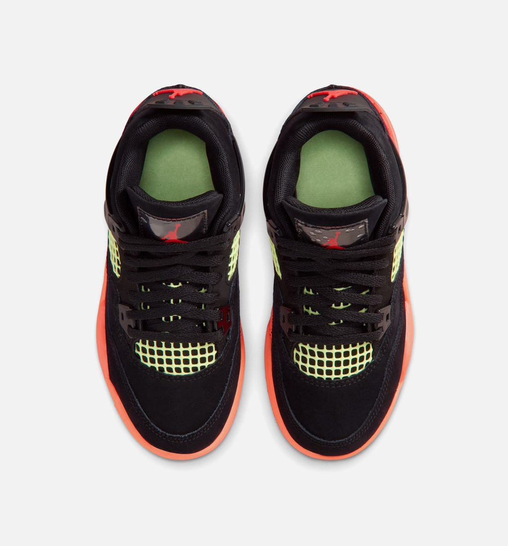 Air Jordan 4 Retro 'Black Infrared 23' Preschool - Black/Infrared 23/Bright Mango