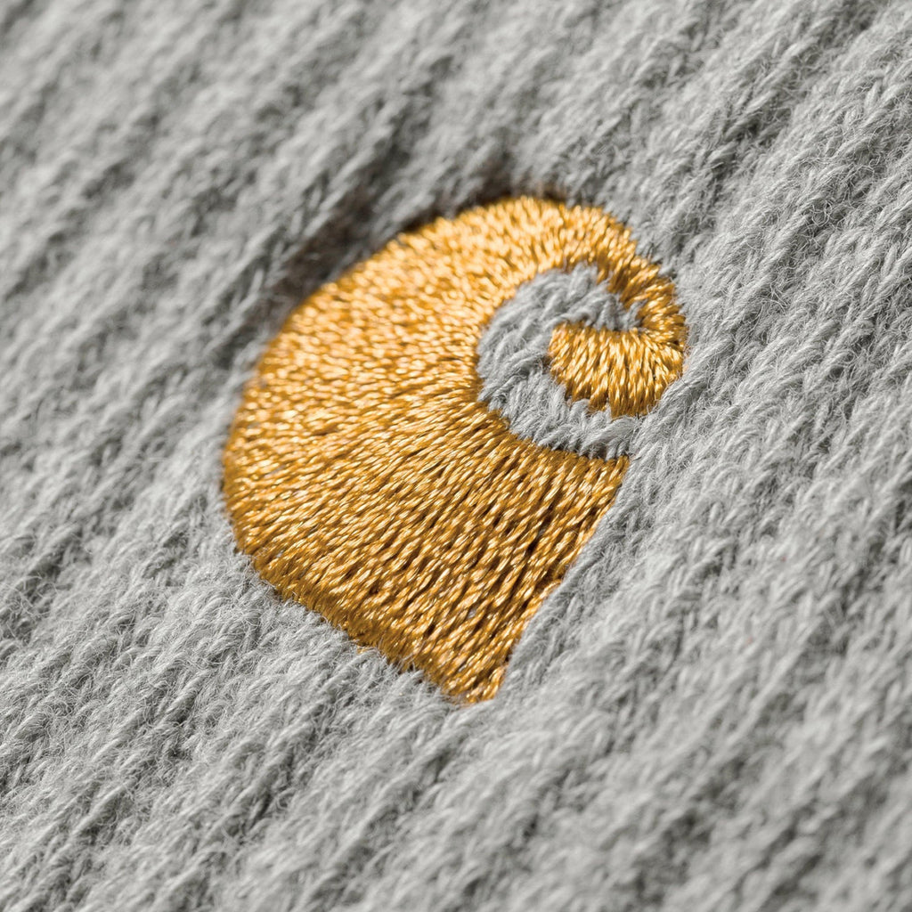Carhartt WIP Chase Socks: Grey Heather / Gold