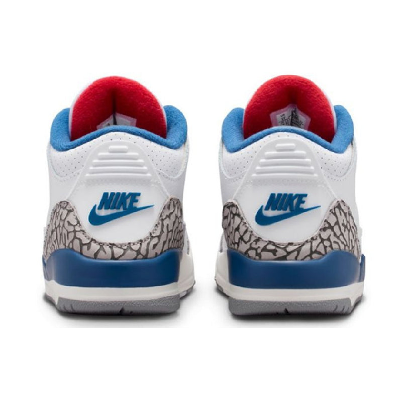 Little Kid's Jordan 3 Retro "True Blue" Wht/Fire Rd-True Bl (DM0966 104)