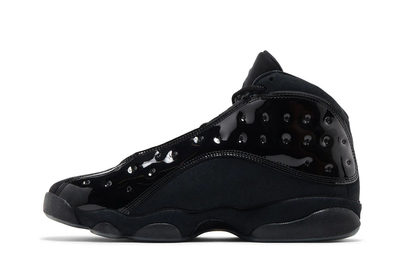 Air Jordan 13 Retro 'Cap and Gown' – All-Black Premium Suede AJ13 with Holographic Eye & Sophisticated Tonal Execution