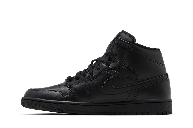 Air Jordan 1 Mid 'Triple Black' (2022) – All-Black AJ1 Mid with Tonal Precision & Stealthy Year-Round Versatility