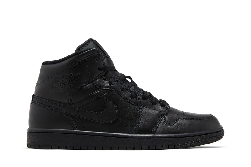 Air Jordan 1 Mid 'Triple Black' (2022) – All-Black AJ1 Mid with Tonal Precision & Stealthy Year-Round Versatility
