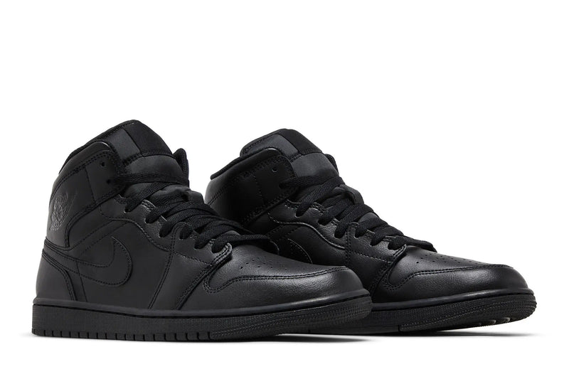 Air Jordan 1 Mid 'Triple Black' (2022) – All-Black AJ1 Mid with Tonal Precision & Stealthy Year-Round Versatility