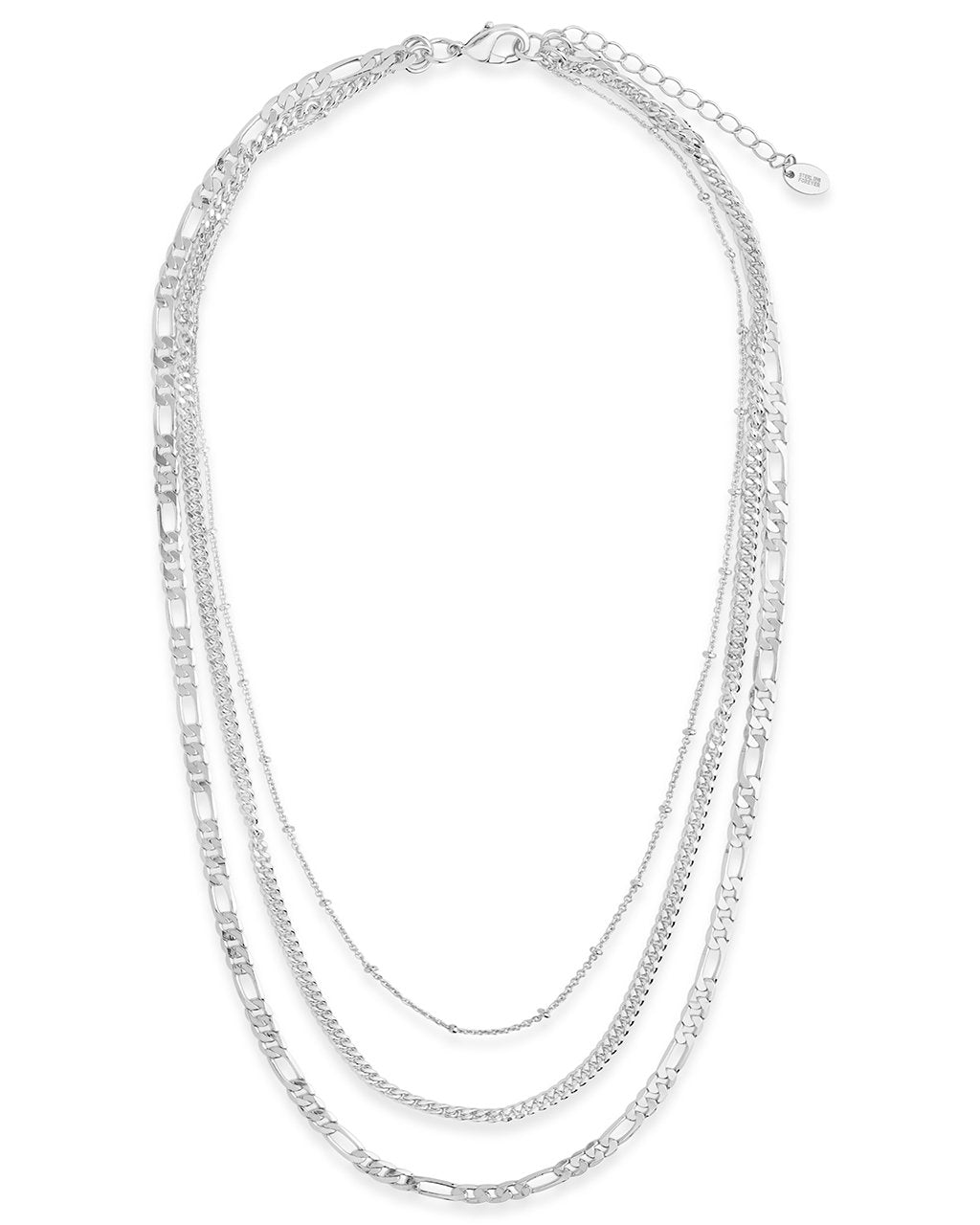 Layered Silver Chain Set