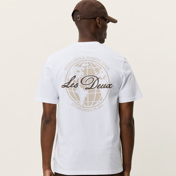 Les Deux Ben Globe T-Shirt: White