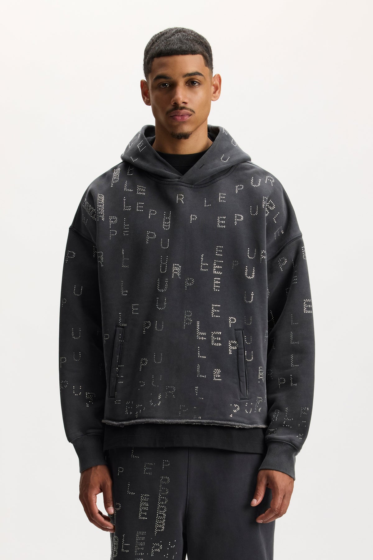 Studded Sequin Hoodie