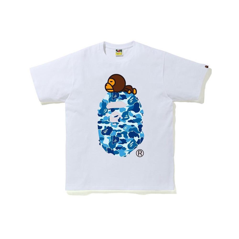 Bape Camo Ape Head Print Graphic Short Sleeve Tee Streetwear Unisex