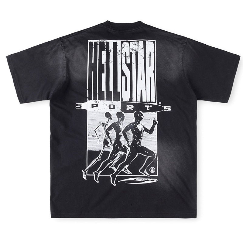 HELLSTAR Graphic Print Relaxed Fit Cotton T-Shirt