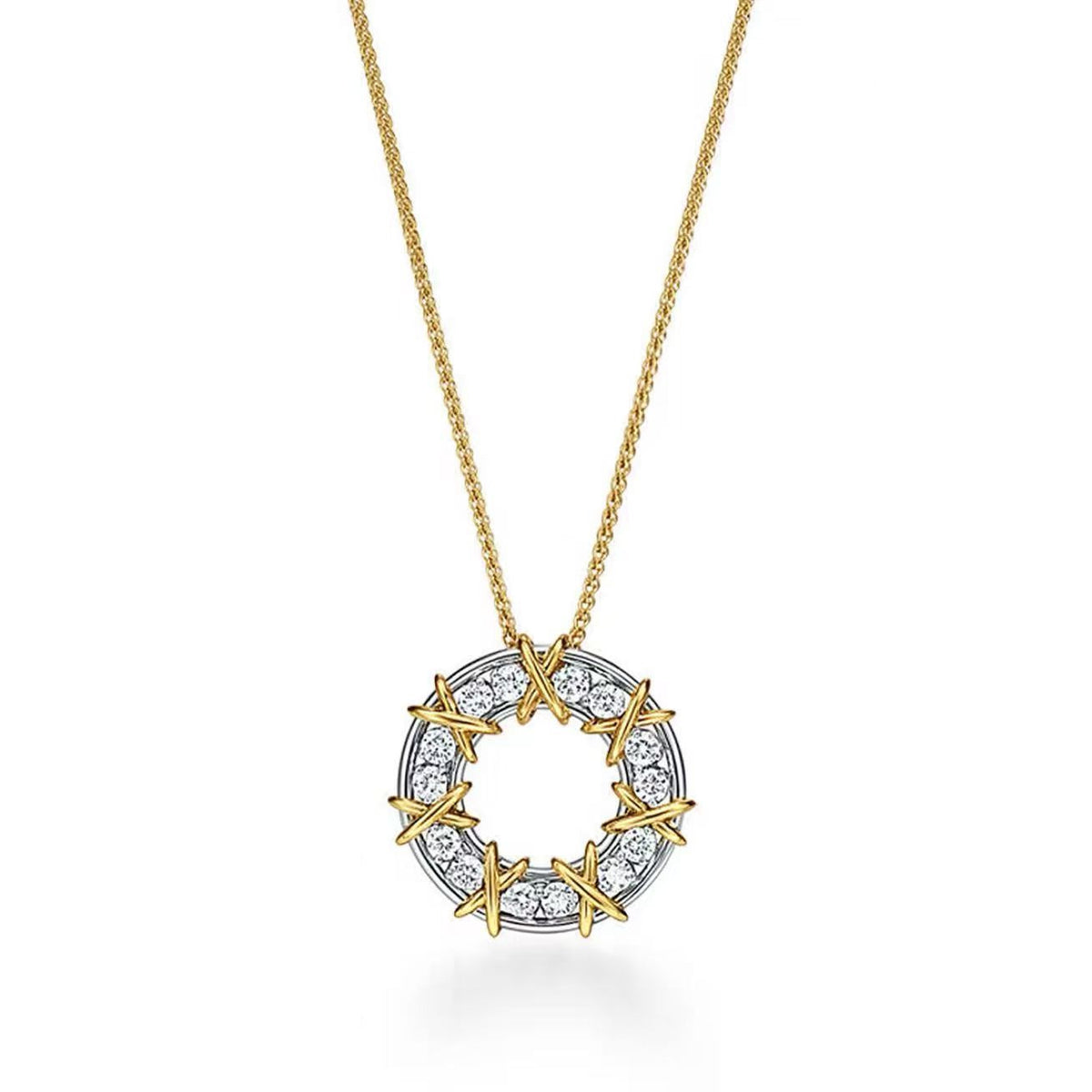Tiffany Style Smile 18K Gold-Plated Necklace