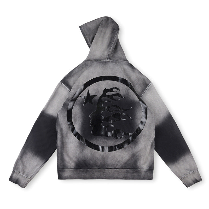 Hellstar Studios Grey Vintage Logo Washed Hoodie