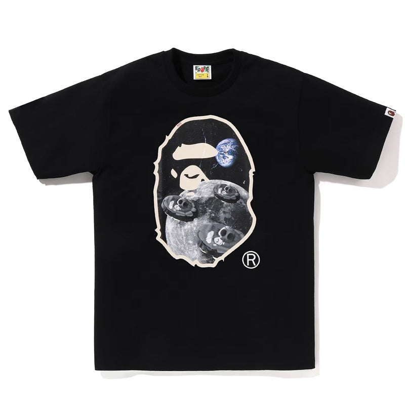 BAPE Ape Head Cartoon Print Loose Unisex Short Sleeve T-Shirt