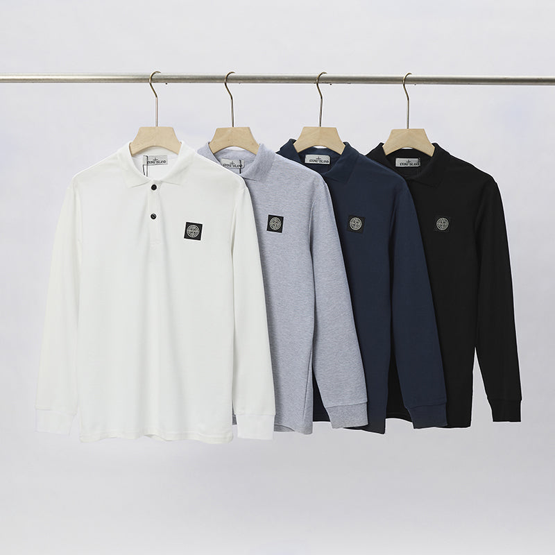 Stone Island Compass Patch Short & Long Sleeve Polo Shirt Streetwear
