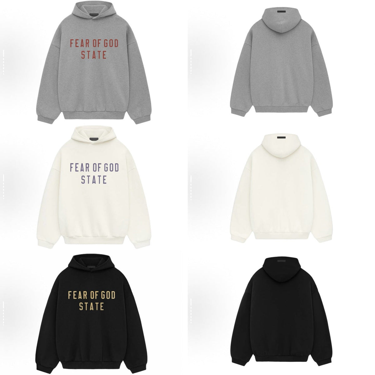 Fear of God Essentials Letter Graphic Fleece-Lined Pullover Hoodie
