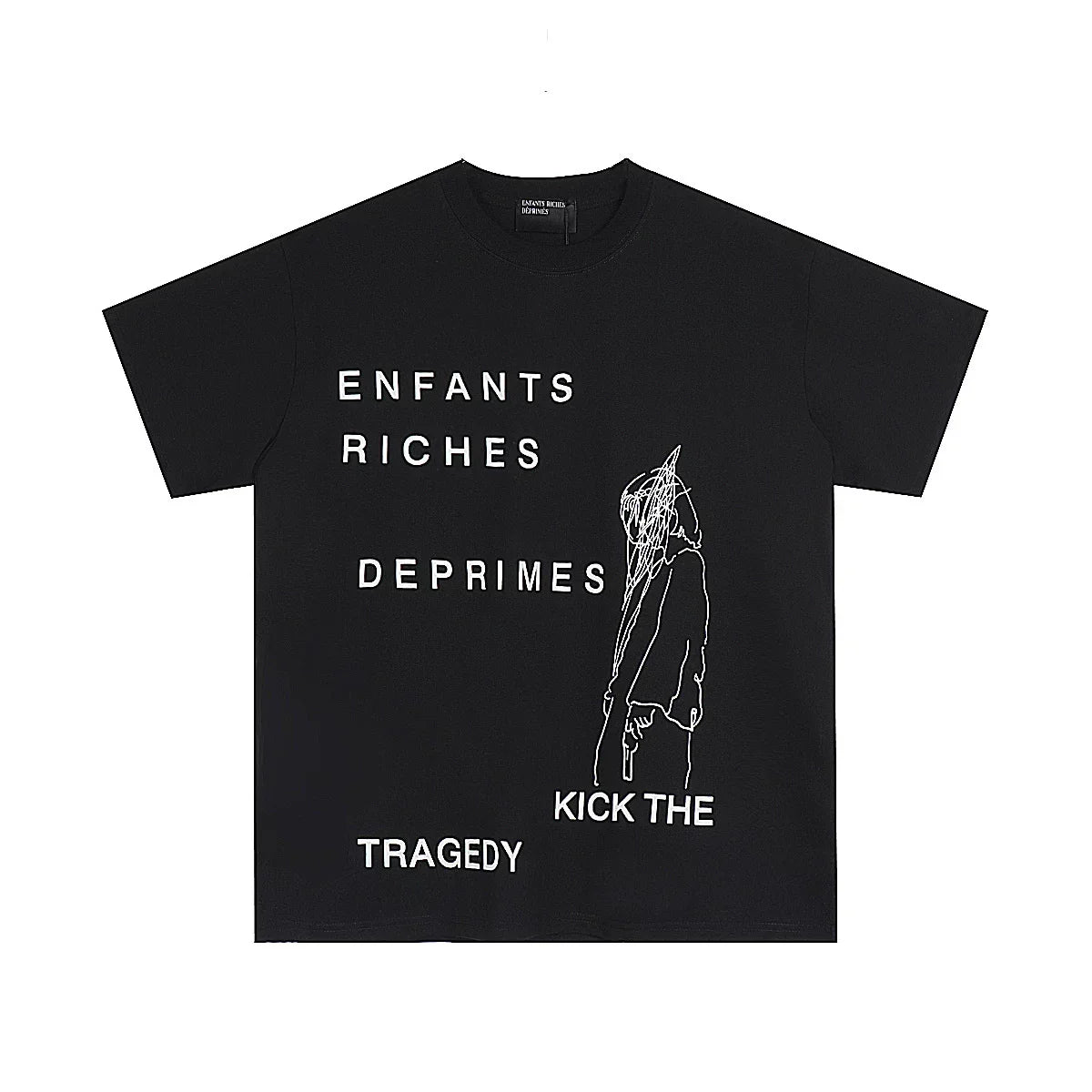 ERD “Kick the Tragedy” Poet T-Shirt — Black